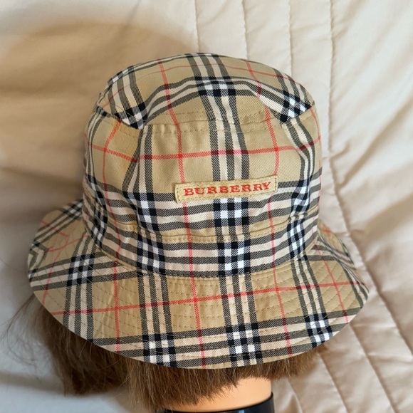 Burberry Checkered Bucket Hat with Embroidery - Picture 3 of 5